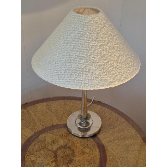 1920s Silver-Plated Table Lamp by Elis Bergh for CG Hallberg, 1920s For Sale - Image 5 of 9