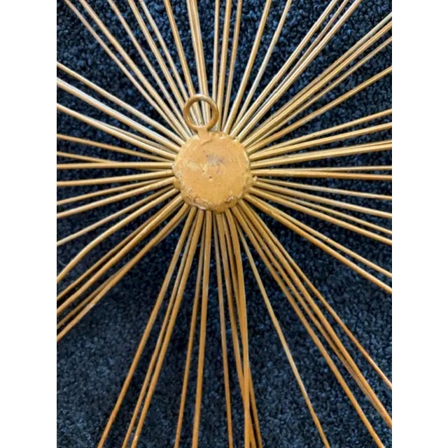 Mid Century Brass Sunburst Wall Sculpture For Sale In New York - Image 6 of 6