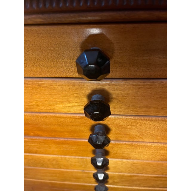 Antique Hardwood and Metal Medical Cabinet Chest With 14 Drawers For Sale - Image 4 of 13