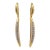 14k Gold Open Twisted Drop Earrings With Diamond Pave - Made in Italy, Pair For Sale