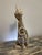 Vintage Jeanne Valentine–Attributed Cream, Gold and Blue Papier-Mâché Cat Sculpture For Sale - Image 4 of 6
