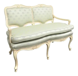 20th Century Louis XV Cream Painted Loveseat