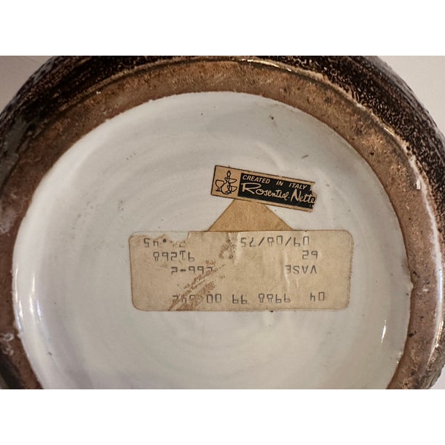 Rosenthal-Netter Italian Ceramic Vase, 1970s For Sale - Image 10 of 12