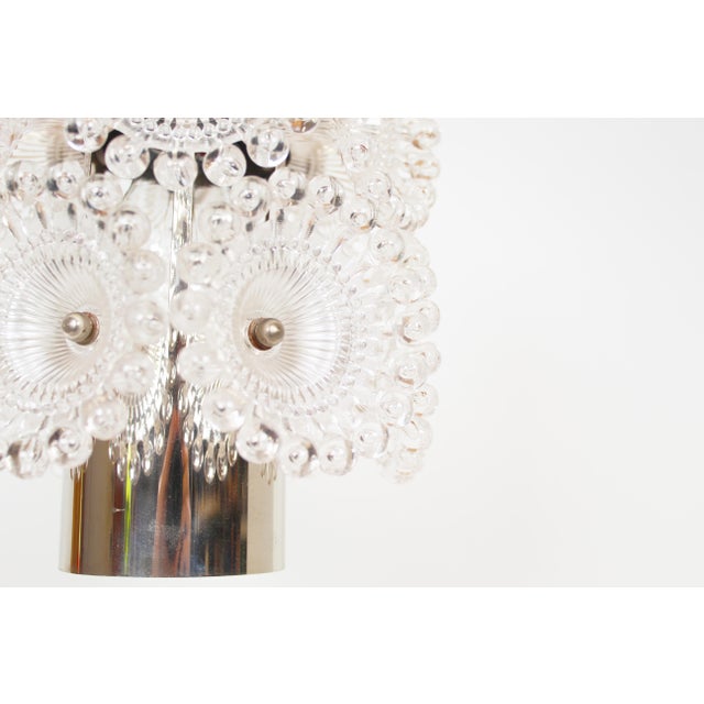 Vintage Chrome Pendant Lamp from Sölken Leuchten, 1970s For Sale - Image 3 of 9
