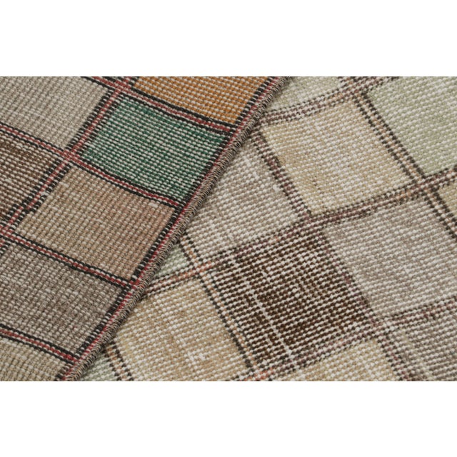 Textile Vintage Zeki Müren Art Deco Rug With Pastel Geometric Pattern, From Rug & Kilim For Sale - Image 7 of 7