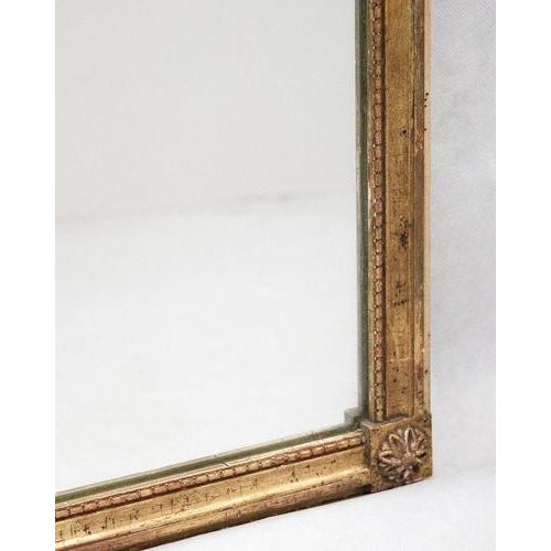 Small Louis XVI Giltwood Mirror with Floral Corners For Sale - Image 4 of 8