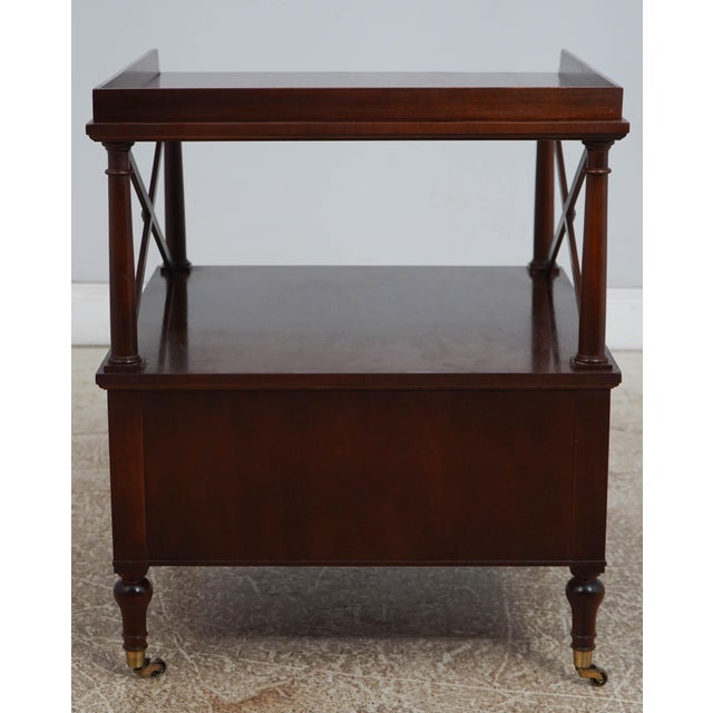 Baker Mahogany 1 Drawer Library End Table For Sale - Image 15 of 18