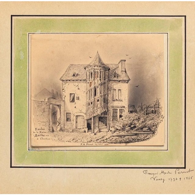 The Queen's Staircase - Original Lithograph by F.A. Pernot - 1836 1836 For Sale