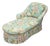 1990s Fine Floral Henredon Chaise Lounge Sofa Chair For Sale