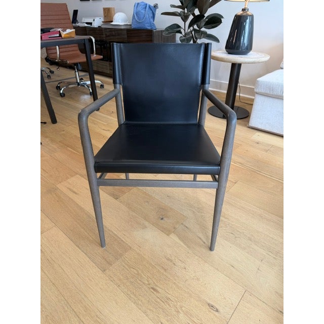 Enrico Botta Contemporary “Ledermann” Leather Armchair Attributed to Tom Kelley for Enrico Pellizzoni For Sale - Image 4 of 5