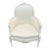 Vintage French Barrel Back Accent Chair For Sale