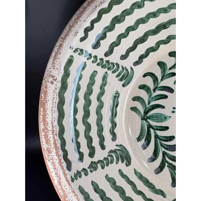 Large Spanish Fajalauza Ceramic Bowl For Sale - Image 6 of 9