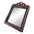 Vintage Carved Bow Top Wooden Mirror For Sale