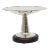 Vintage Art Deco French Silver-Plate and Rosewood Pedestal Bowl or Serving Piece For Sale