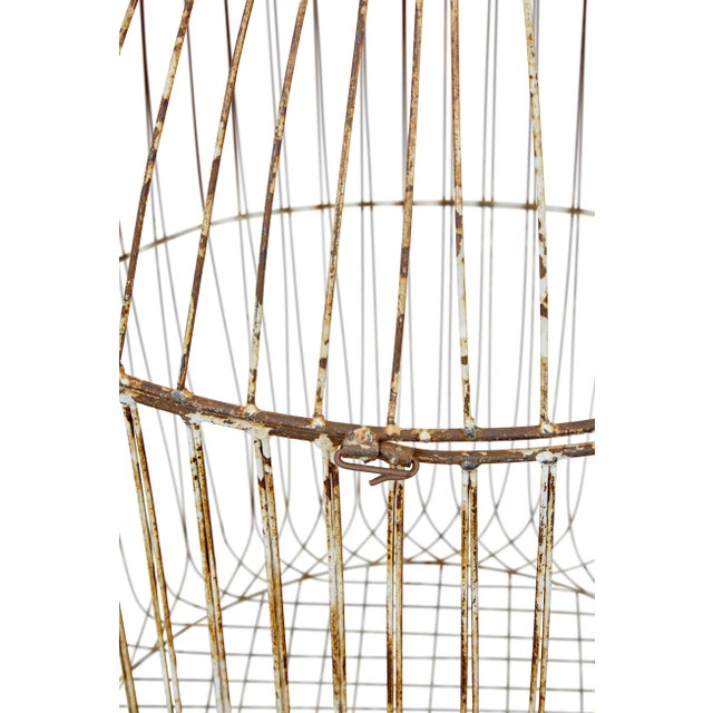 Late 19th Century Large 19th Century Wire Frame Decorative Bird Cage, 1890 For Sale - Image 5 of 8