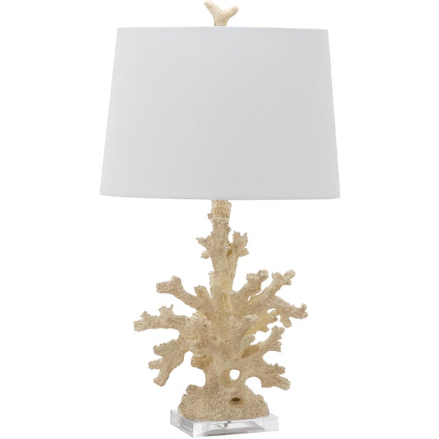 Brimming with chic coastal style, the table lamp perfectly replicates ocean reef coral in creamy white, with a whimsical...