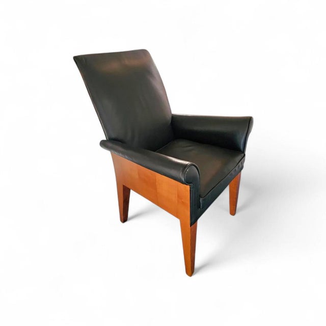 Paramount Chair in Black Leather by Philippe Starck for Driade, 1989 For Sale - Image 15 of 16