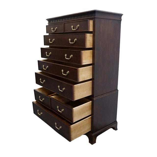 Century Furniture Solid Mahogany Traditional Style 42" Chest on Chest For Sale In Kansas City - Image 6 of 12