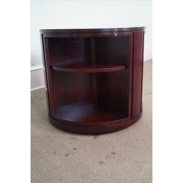 Stickley Round Solid Cherry Revolving Bookcase End Table ... They therefore based the concept for their revolving bookcases and archivers on the idea that readers will want select a smaller number of their favourite volumes to display on pieces of furniture, rather than across.