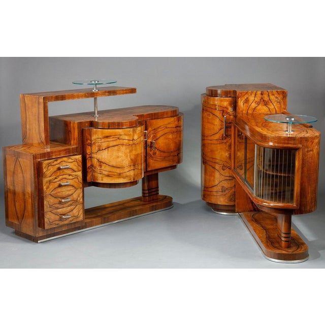 Art Deco Walnut Buffet, 1935 For Sale - Image 14 of 15