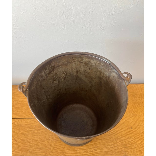 Metal Vintage English Dairy Bucket For Sale - Image 7 of 9