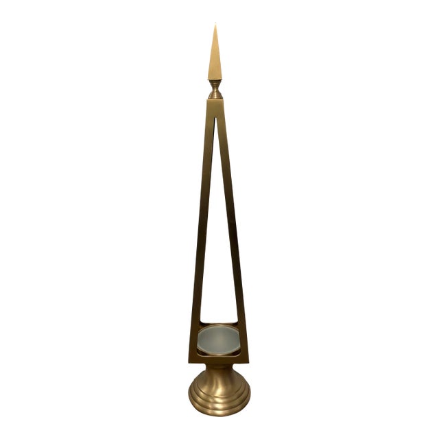 Global Views Co Open Obelisk Brass Lamp For Sale