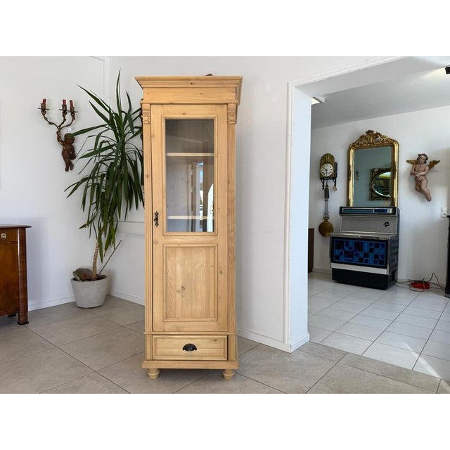 Antique Farmhouse Display Cabinet in Wood Bookcase For Sale - Image 10 of 10