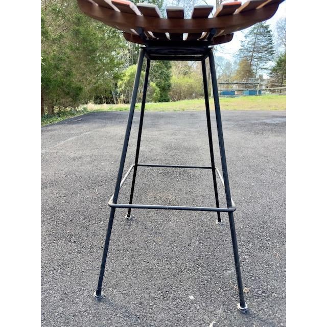 Arthur Umanoff Vintage Arthur Uminoff Attributed Mid Century Bar Stools For Sale - Image 4 of 4