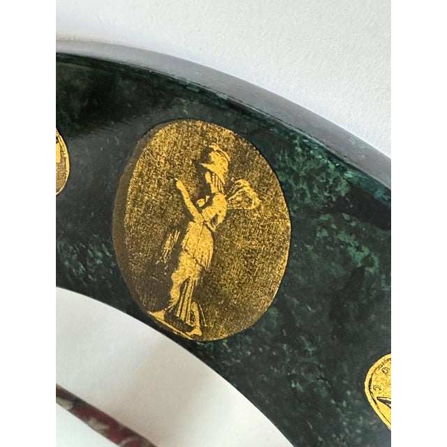 Fornasetti 20th Century Gold Cammeo Round Mirror by Fornasetti For Sale - Image 4 of 8