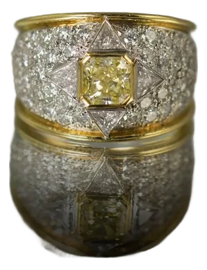 Late 20th Century Keith Davis Yellow Diamond Ring, Size 7.25
