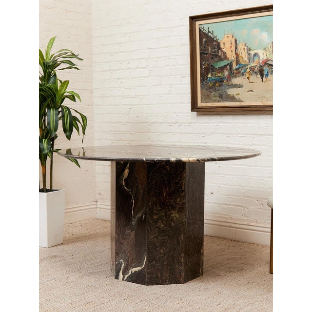 Mid 20th Century Mid 20th Century Marble Dining Table Post Modern For Sale - Image 5 of 12