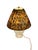 Vintage Pressed Glass Table Lamp With Custom Scalamandre Style Tiger Print Shade For Sale - Image 9 of 11