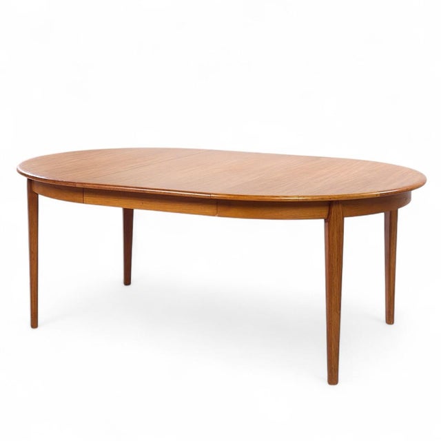 Arne Vodder Mid Century Danish Teak Expanding Round Dining Table With 3 Leaves For Sale - Image 11 of 16