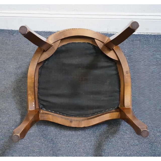 High End Vintage Country French Provincial Solid Cherry Cane Back Dining Side Chair For Sale - Image 9 of 9