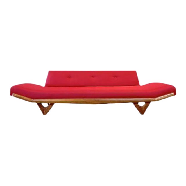 Mid-Century Modern Adrian Pearsall Walnut Gondola Sofa For Sale