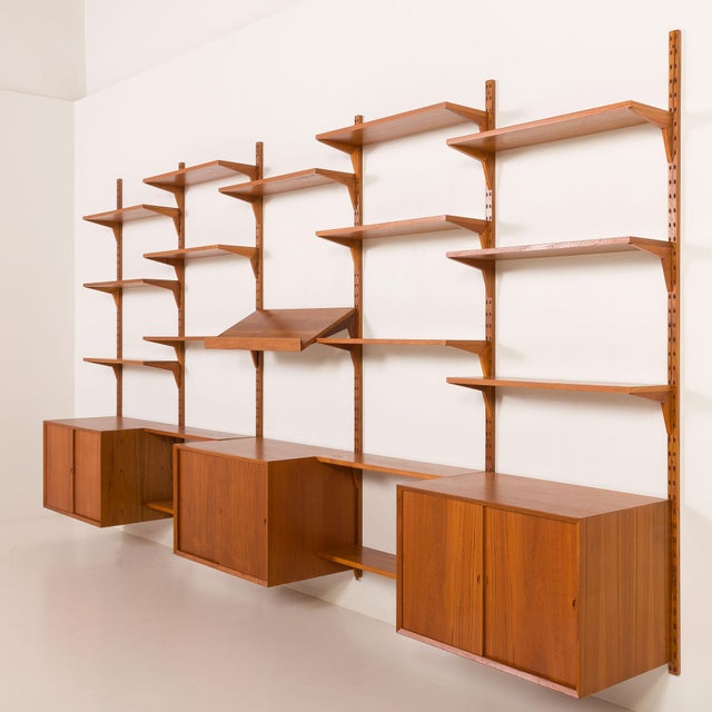 Large Teak Wall Unit by Poul Cadovius for Cado, 1960s For Sale - Image 9 of 18