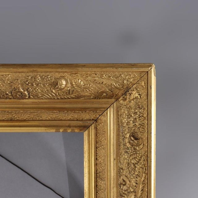 Antique Arts & Crafts First Finish Gilt Wood Frame With Fern & Roses C1910 For Sale - Image 6 of 7