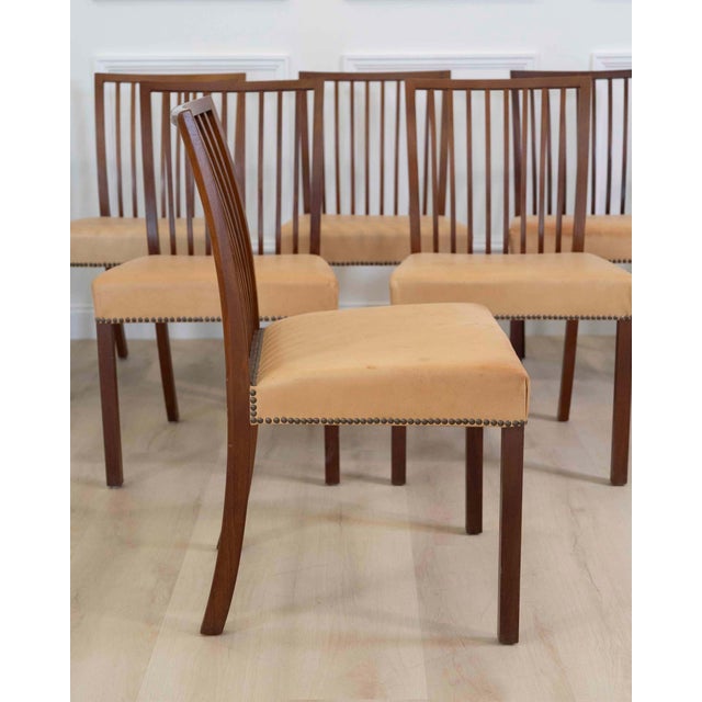 20th Century Set of Eight Danish Mahogany Dining Chairs by A.J. Iversen For Sale In Atlanta - Image 6 of 9