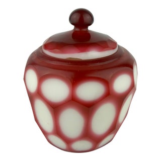 Vintage Chinese Peking Glass Lidded Scholar’s Jar For Sale