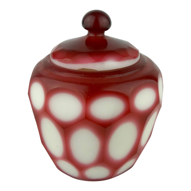 Vintage Chinese Peking Glass Lidded Scholar’s Jar For Sale