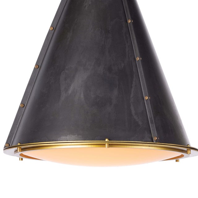 Regina Andrew French Maid Chandelier SM (Blackened Brass Natural Brass) For Sale - Image 4 of 6