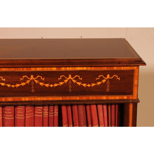 Open Bookcase in Mahogany with Inlays For Sale - Image 5 of 13