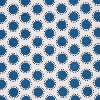 Schumacher Oompa Fabric In Navy For Sale
