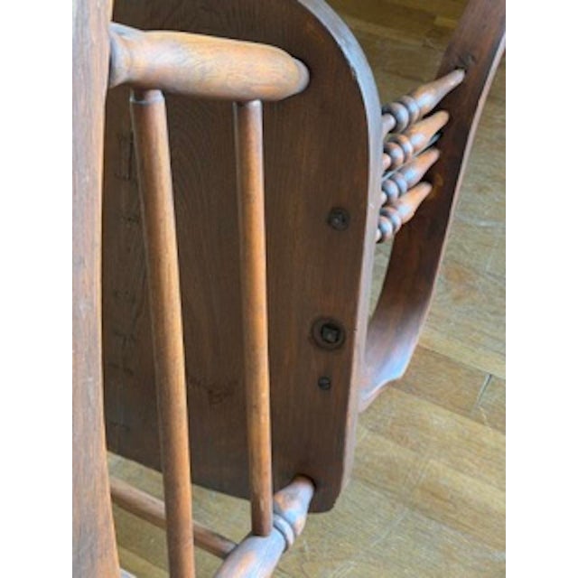 Antique Rocking Chair With Embellishments and Masterful Elegant Arms and Back! For Sale - Image 11 of 13