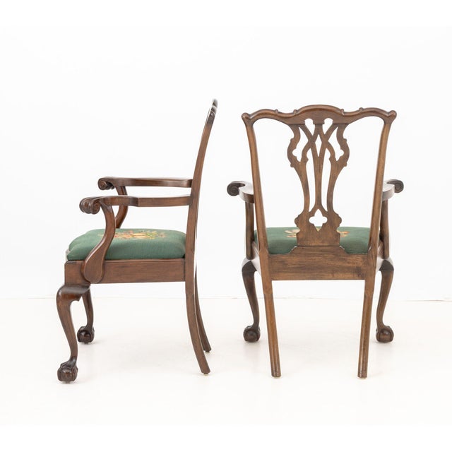 George III Style Mahogany Dining Chairs, 8 For Sale - Image 16 of 18