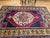 Textile Vintage Turkish Oushak Area Rug, Hand-Knotted Geometric, Navy & Red, 6' x 9' For Sale - Image 7 of 17