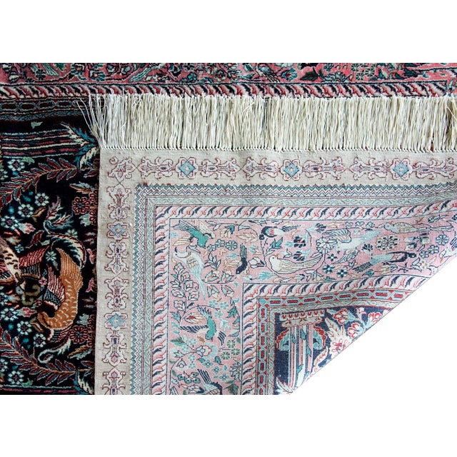 Vintage Silk Prayer Rug For Sale - Image 14 of 15