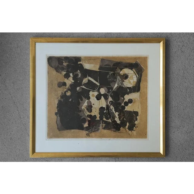 Thormod Larsen, Composition, 1961, Color Etching For Sale - Image 6 of 6