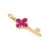 1.02ct Heirloom Ruby Flower Key Pendant With Diamond in 14k Yellow Gold For Sale - Image 4 of 13