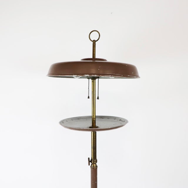 Art Deco Floor Lamp. Brass Details, circa 1930s For Sale - Image 13 of 16